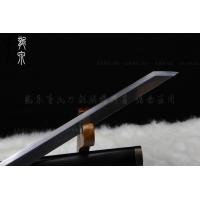 檀木包铜唐刀-花纹钢烧刃