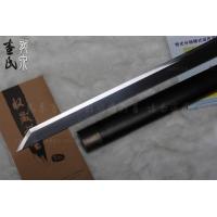 檀木包铜唐刀-花纹钢烧刃