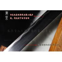 檀木包铜唐刀-花纹钢烧刃