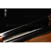 檀木包铜唐刀-花纹钢烧刃