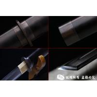 开槽檀木包铜唐刀（花纹钢烧刃）