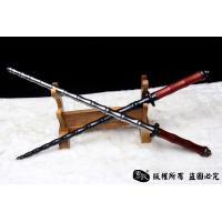 手工竹节鞭（锏）-红木柄