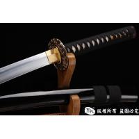 切刃唐刀式武士刀--高猛钢制作，配鎏金装具，唐刀武士刀的完美结合