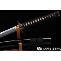 切刃唐刀式武士刀--高猛钢制作，配鎏金装具，唐刀武士刀的完美结合