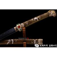 狮斩-精品武士刀-全铜鞘镀银装具