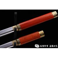 红木素装套刀-三件套唐刀