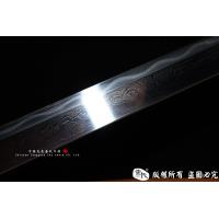 简装檀木唐刀-花纹钢烧刃