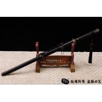 简装檀木唐刀-花纹钢烧刃