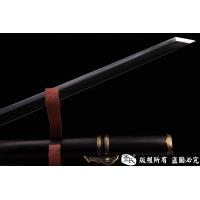 简装檀木唐刀-花纹钢烧刃