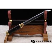 冰迹-开槽短唐刀-经典檀木包铜素装