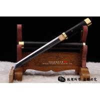 冰迹-开槽短唐刀-经典檀木包铜素装