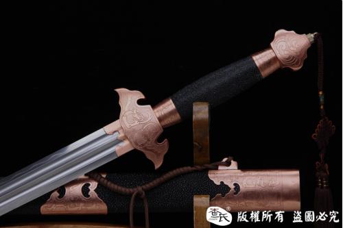 孤品紫铜剑-黑鞘款