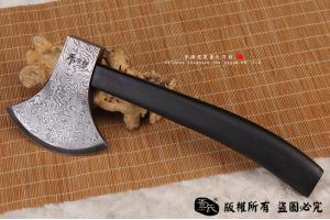 花纹钢斧头-家用砍骨头、收藏一举两得